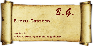 Burzu Gaszton névjegykártya